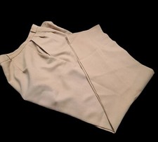 Kathie Lee collection vintage wide leg pleated brown pants size 14 inseam 27in