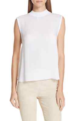 リー Vince 276620 Women's Tie Back Silk Shell, Size X-Small - White | eBay