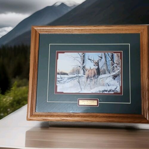 Jim Hansel After the Season Deer Buck Print Matted Framed Signed Nature Picture - Picture 2 of 6