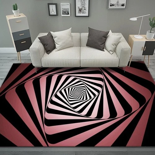 3D Vortex Illusion Carpet Entrance Door Floor Mat Abstract Geometric Optical - Picture 21 of 42