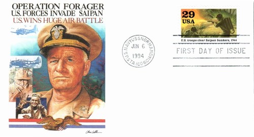 FLEETWOOD - WORLD WAR II JUN 6 1994 USS NORMANDY CG-60 FIRST DAY COVER (FDC) BX8