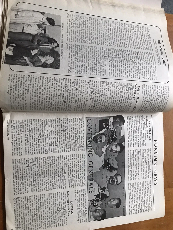 TIME Magazine 1958 AA Stagg US Famous Elders Generals Popes Vintage Car Ads - Image 3 of 4