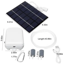 Solar powered outdoor fishing oxygen pump fish pond aerator pump, rechargeable