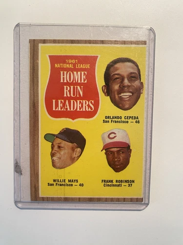 1962 Topps - League Leaders Willie Mays, Frank Robinson, Orlando Cepeda #54 EXNM