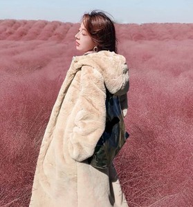 Hooded Parka Long Loose Lynlås Jackets Outwear Women Fur Coat Overcoat Thicken 8xw1ACqn