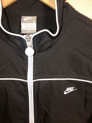 Vintage Y2K NIKE Fit Dry Track Jacket Womens L Black Full