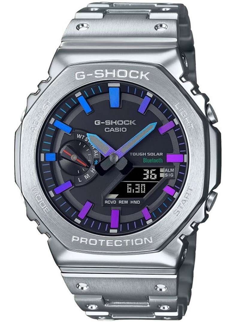 箱付稼働品✨CASIO BABY-G Rainbow Bezel Limited Casio G-Shock Rainbow Color Master Piece Bluetooth Men's Watch GM