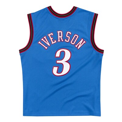 Men's Philadelphia 76ers Allen Iverson Mitchell & Ness Blue 1999
