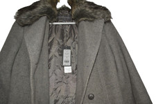 Laura Ashley Grey Wool Coat Bnwt Style Modele Size 8.rrp £160
