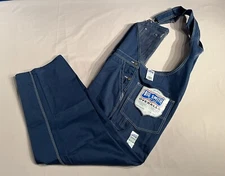 BIG SMITH Blue Denim Jeans Farm Overalls 50 x 28 Relaxed Fit NWT