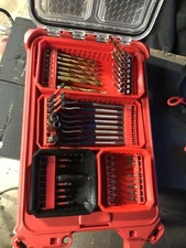 Milwaukee Packout Low Profile Long Bit Bin Red Or Black Large Pack Out Free S&H