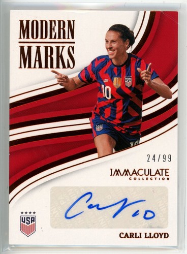 Carli Lloyd 2023-24 Panini Immaculate Auto Modern Marks #MM-CL USWNT #24/99