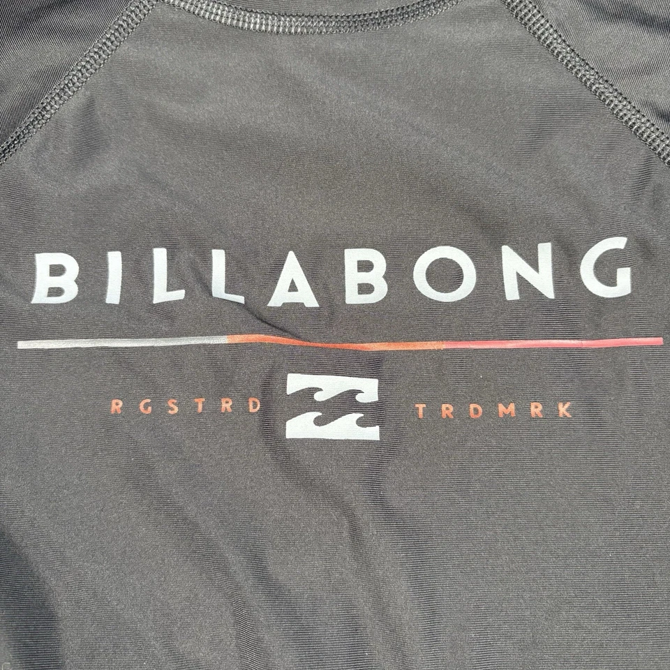 Billabong UVA UVB Protección Negro Frontal Logo Manga Larga Protector contra Erupciones, Juvenil 2XL Foto 3 de 4