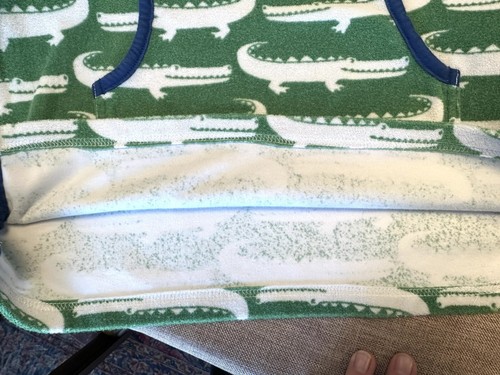 Pottery Barn Kids Alligator Terry Cloth Hooded Beach Cover Up 8-10 Beach Pool - Picture 6 of 6