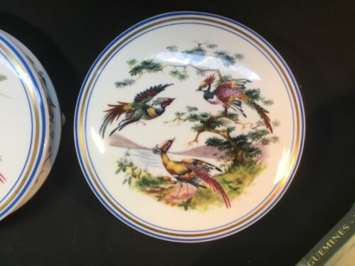 Pair of French “Birds of Paradise” Porcelaine Dresser Covered Jar Limoges c.1891 - Picture 3 of 15