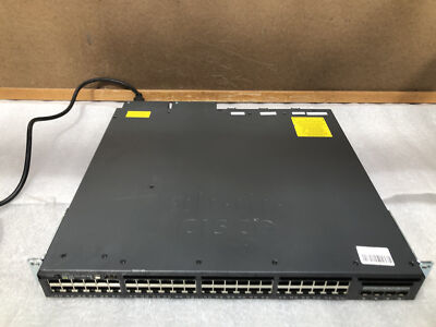 Cisco Catalyst 3650-48FD-S V05 48-Port PoE+ 2X10G Ethernet Network Switch