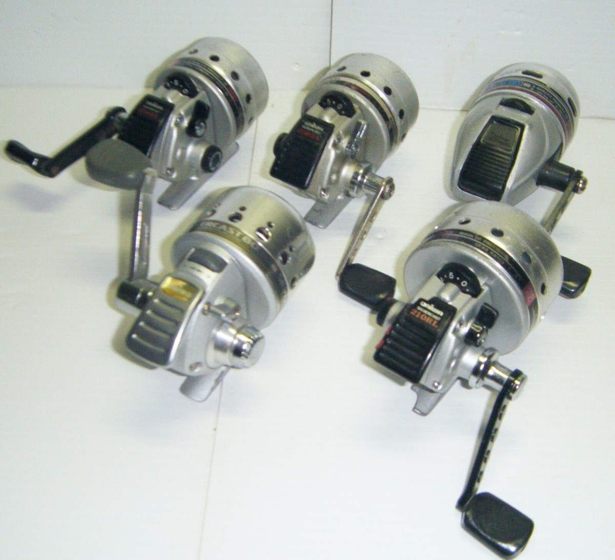 5 Vintage Daiwa Spincast fishing reels - AC80, Silvercast80
