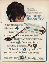 1966 Max Factor: Shadow Fling Vintage Print Ad