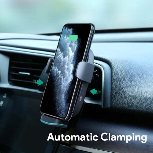 Car Wireless Charging Stand Air Vent Clip for iPhone Samsung Android Smartphone