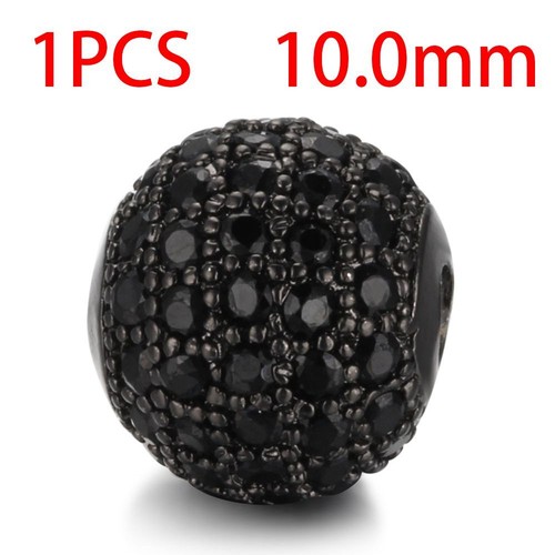 Round Ball Spacer Beads - Zircon Charms Bead Bracelet Making Jewelry Bead 5pcs - Picture 31 of 43