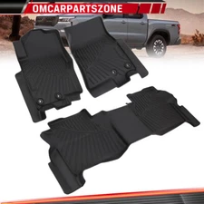 Floor Mats for 2022-2025 Nissan Frontier Crew Cab All Weather TPE 3PCS Liner Set