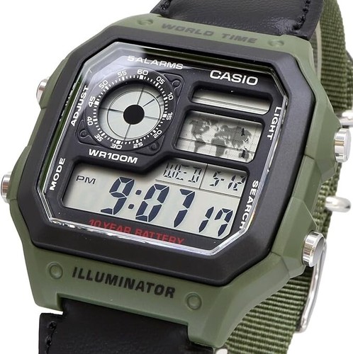 Casio AE-1200WH Serie Herren Weltzeit Quarz Digital Schwarz Klassiker aus Japan🔥 - Bild 10 von 30