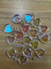 Austrian Crystal Initial Letter Pendant with 925 Sterling Silver Bail.