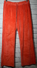 St. John Sport Velour Track Pants Women's Medium Salmon Coral Pockets Lounge Y2K