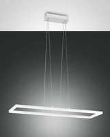 Fabas Luce Led Pendelleuchte Bard 2000X320Mm 52W Warmweiß Weiß Dimmbar