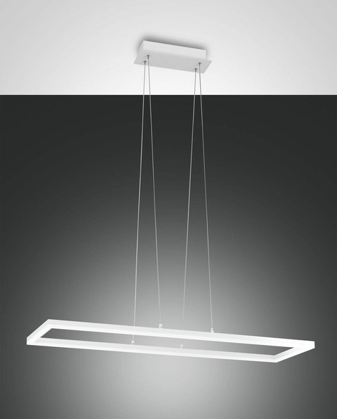 Fabas Luce Led Pendelleuchte Bard 2000X320Mm 52W Warmweiß Weiß Dimmbar-image