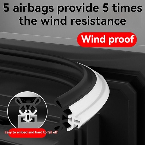 4M Flexible Weather Stripping Soundproof Door Draft Stopper Weatherstrip - Picture 3 of 13