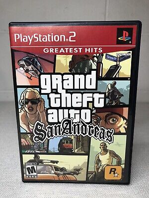 Grand Theft Auto San Andreas PlayStation 2 PS2 w/ Manual & Map Free Shipping