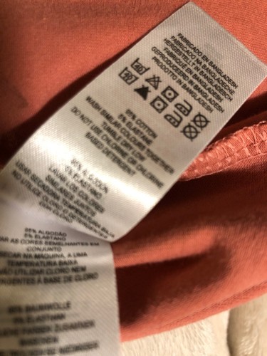 Vestido túnica Primark M rosa mezcla de algodón manga larga cuello redondo elástico informal - Imagen 9 de 9