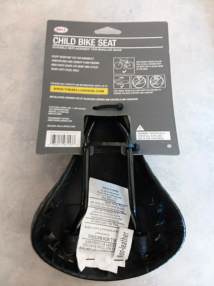 Asiento de sillín de bicicleta Bell Lil' Rider 200 niños negro BMX MTB Foto 2 de 3