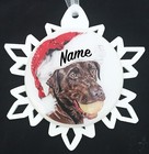 New ListingSanta Chocolate Labrador Retriever Dog Christmas Ornament - Free Personalization