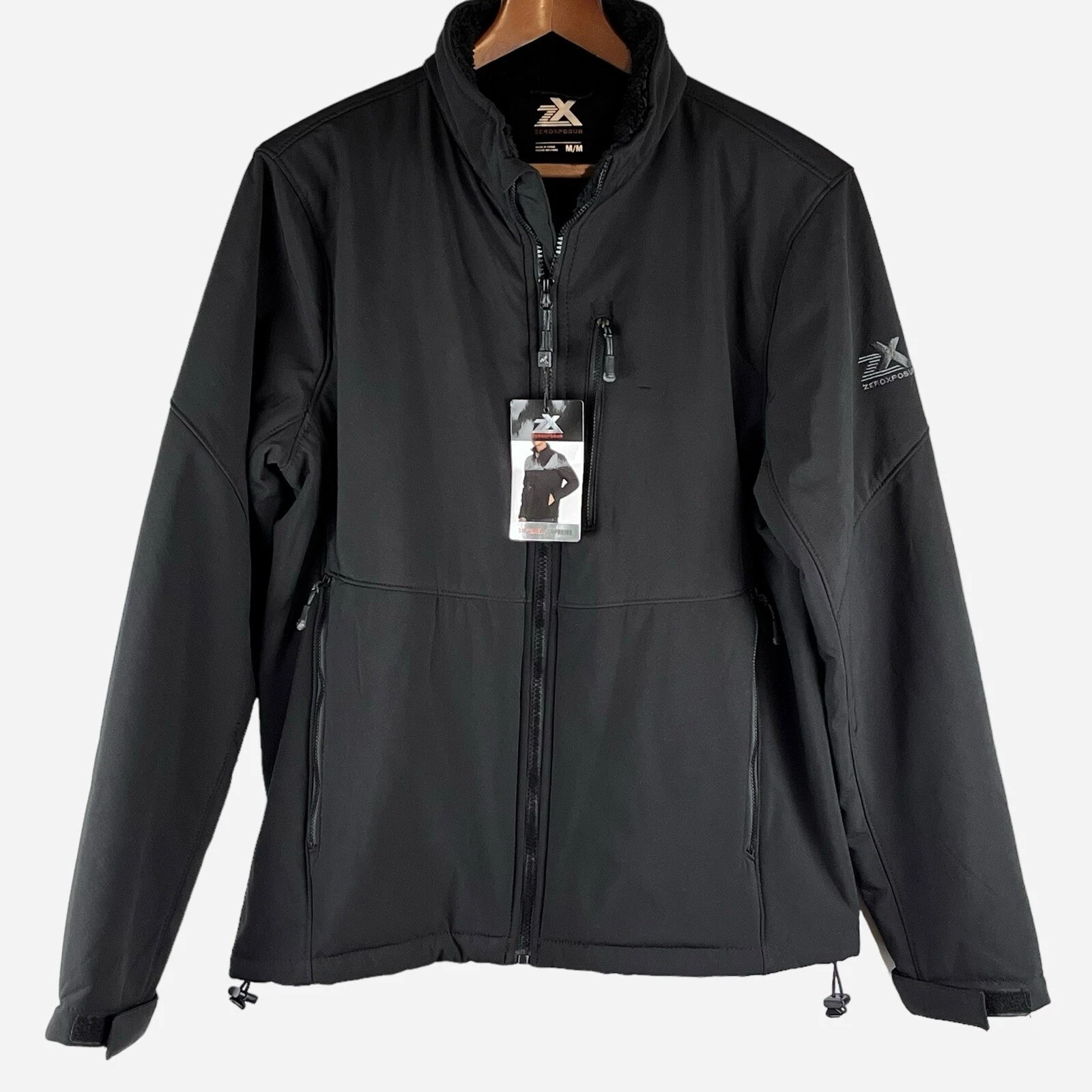 Veste homme ZEROXPOSUR Performance taille M softshell doublée suprême noir *défaut