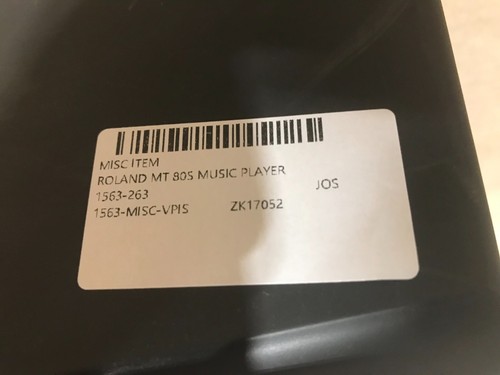 Roland MT-80s Music Player Sound Module Sequencer -AS IS W/ POWER CORD - Picture 11 of 11