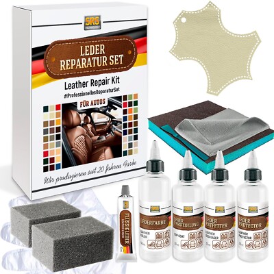 Leder Reparatur Set BMW Dakota elfenbeinweiß-Lederfarbe für Leder. Kit