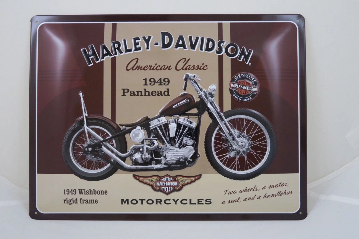 LARGE Tin Metal Embossed Sign HARLEY DAVIDSON 30X40CM Licensed knucklehead