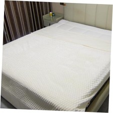 Water Resistant Blanket for Bed Leakproof  Pet 80"x90" Snow White/Bright White