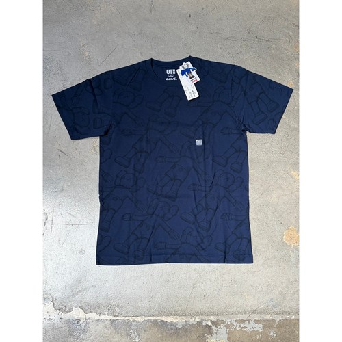 Kaws x Uniqlo All Over Print T-Shirt Blue Large