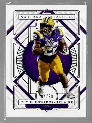 2021 National Treasures Collegiate - Clyde Edwards-Helaire #28 - # /99