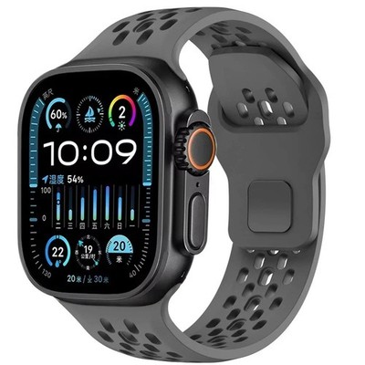 Breathable Sport Watch band Silicone Strap for Apple Watch Series 11 10 9 Ultra