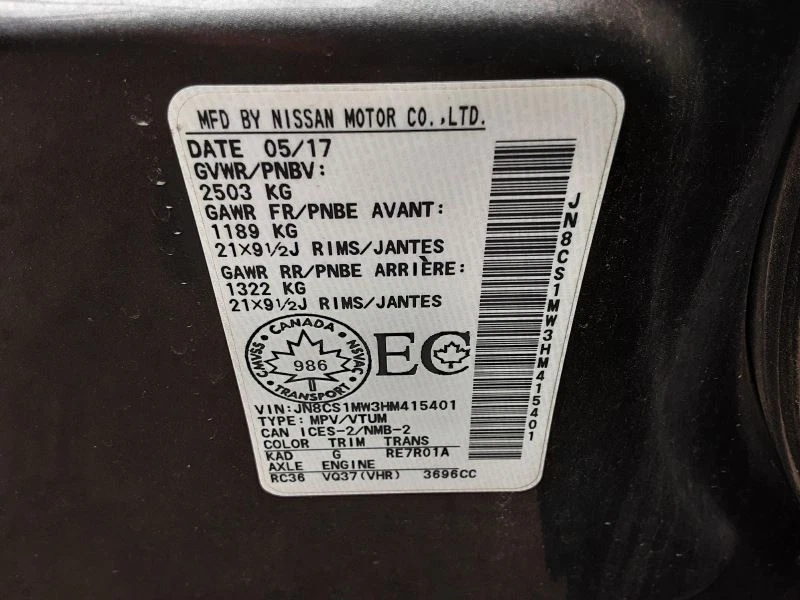 AC Compressor 6 Cylinder Fits 17 INFINITI QX70 682994 - Image 2 of 4