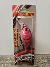Vintage Rare Color Maxx Lure Crank X 2-1/2 CrankBait Bass Fishing Lure Red