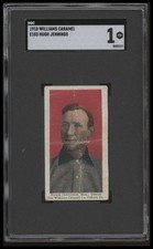1910 E103 HUGHIE JENNINGS NNO POOR WILLIAMS CARAMEL SGC 1 DETROIT TIGERS