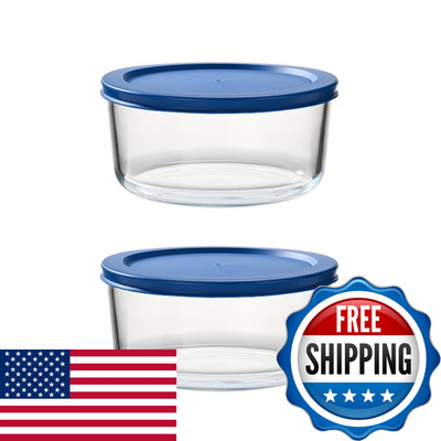 Fox Run Glass Yogurt Containers Lids Set Of 2 Glass Bowls For Yogurt Salads And