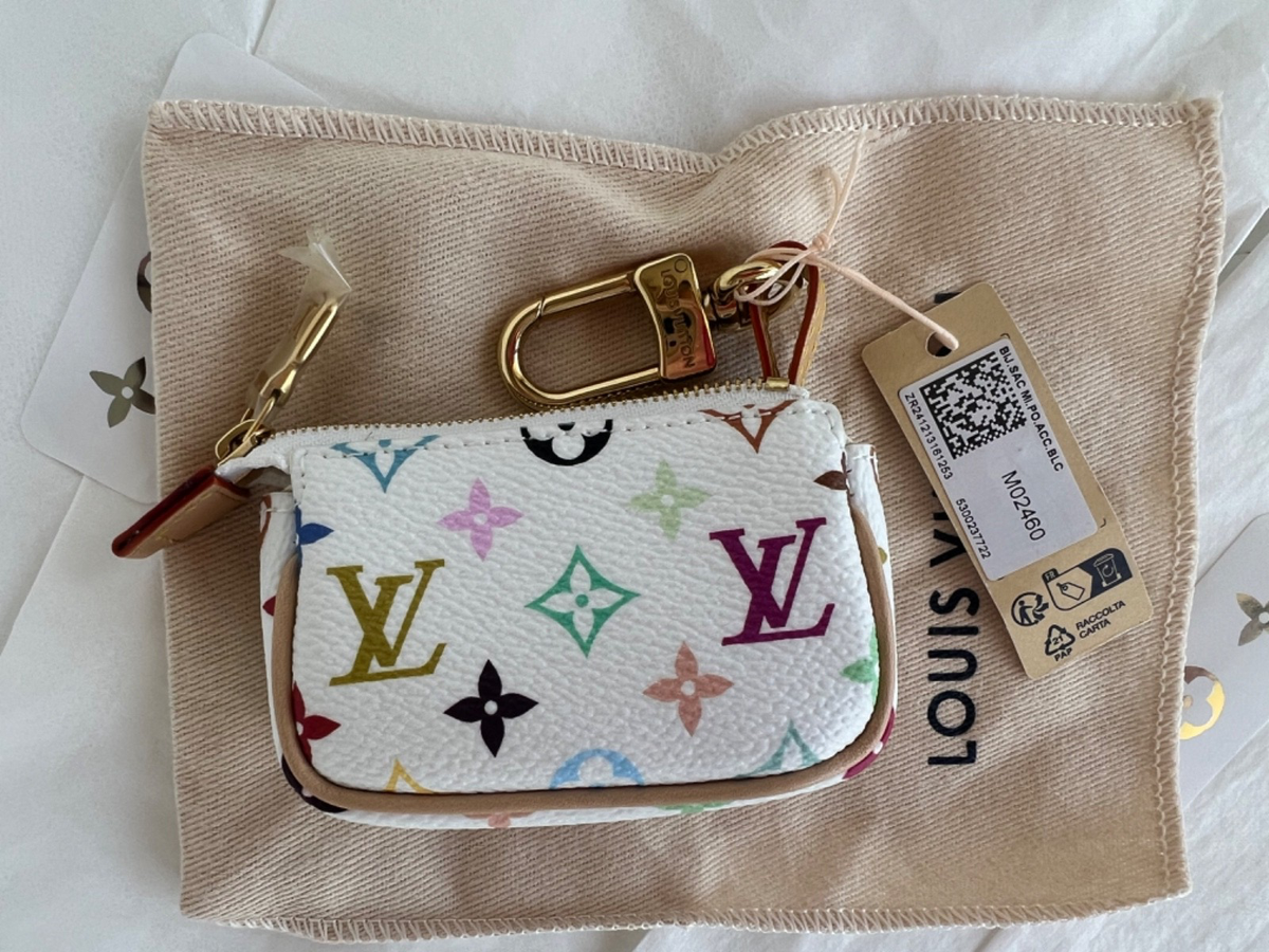 Louis Vuitton x Murakami LV x TM Micro Pochette Bag Charm White