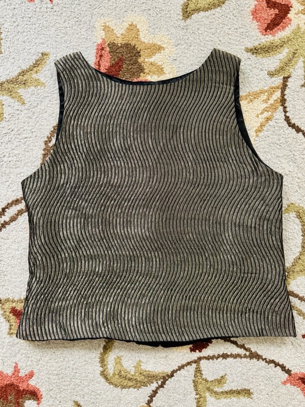 Jessica McClintock: Vintage Brocade Sleeveless Embroidered Womens Vest, Size 10