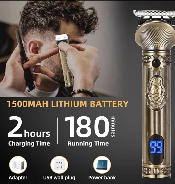 Beard Trimmer for Men, Electric Razor Shavers for Men w/Case, Cordless Hair Clip